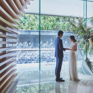 ゲストに見守られて交わす夫婦の誓い|辻家庭園 ～前田家家老旧横山家迎賓館～（金沢市指定文化財）の写真(56055908)