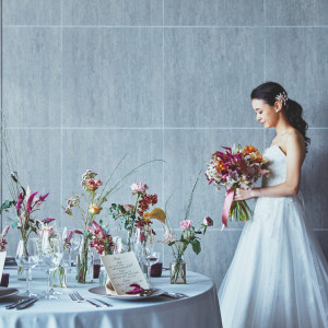 ゲストテーブル装花とブーケをマッチング！|ノートルダム八戸/FIVESTAR WEDDINGの写真(20567094)