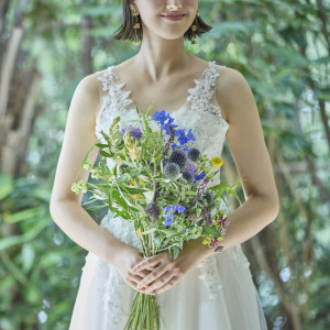 爽やかな印象のウエディングブーケ|アルカンシエル luxe mariage 大阪（アルカンシエルグループ）の写真(47712275)