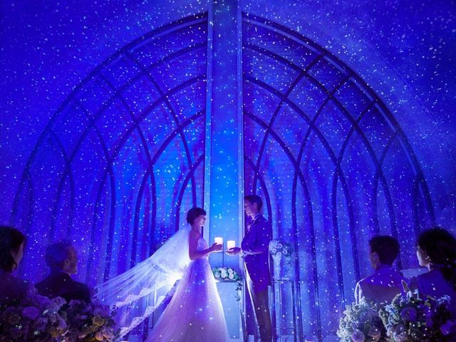 SNSで話題の当館人気No.1演出「星空挙式」を体験
