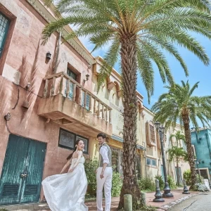 アメリカの西海岸をイメージしたエリアであるアメリカンビレッジ！街全体がフォトスポットなのでどこを切り取っても可愛いお写真が撮影できます。ぜひ一味違うお写真をお楽しみに♡|ヴォヤージュ ドゥ ルミエール北谷リゾートの写真(23612499)