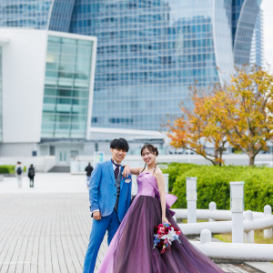 結婚式当日には写真撮影もたくさん楽しんで！海を背景に、たくさん写真を残そう！ 【みなとみらい sea＆terrace ～DANZERO～】|みなとみらい sea＆terrace ～DANZERO～の写真(55483550)