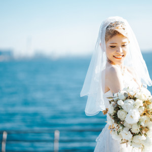 結婚式当日には写真撮影もたくさん楽しんで！海を背景に、たくさん写真を残そう！ 【みなとみらい sea＆terrace ～DANZERO～】|みなとみらい sea＆terrace ～DANZERO～の写真(55484363)
