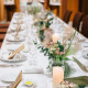 会食会テーブル装花
