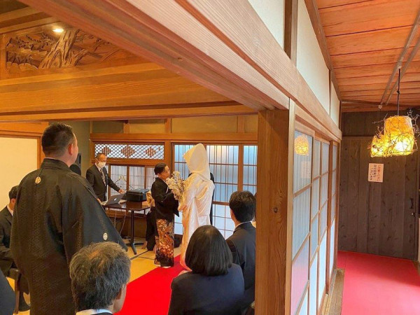 気品溢れる「和」の空間で人前式