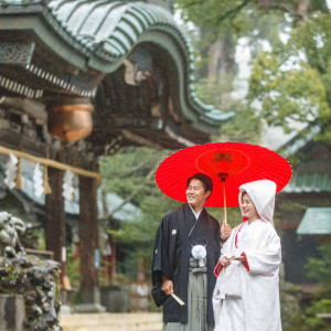 伝統を誇る筑波山神社での挙式。厳かな式は身も気持ちもが引き締まります。|藤右ェ門の写真(31133276)