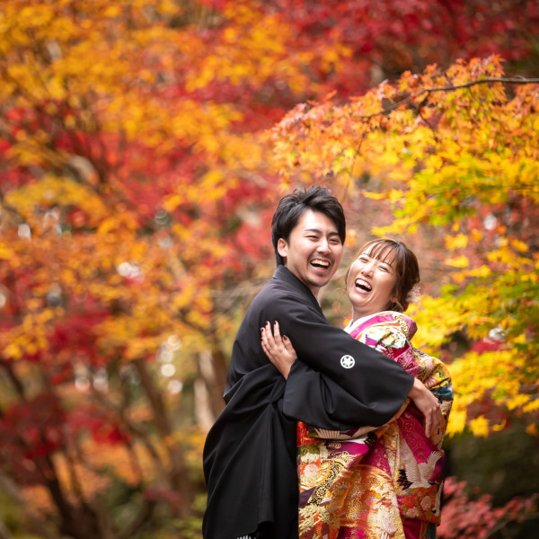 大人気の紅葉撮影