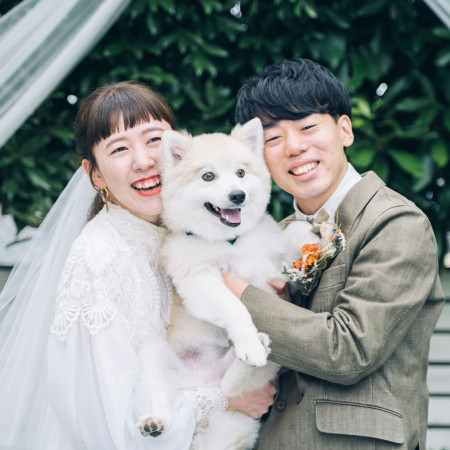 ワンちゃんと一緒にウェディング