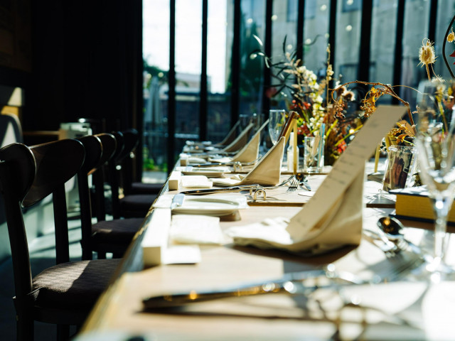 料理・引出物などの展示