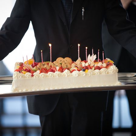 ご新婦より新郎へサプライズ！！ ウェディング＆バースデーケーキ。|ブノワ（BENOIT）の写真(1026146)