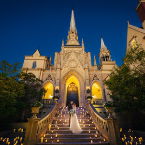 昼間とは違う表情を。光と影が織りなすロマンチックなひととき|ハートコート横浜の写真(55904815)