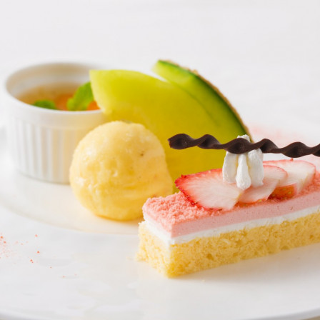 お料理の最後はやっぱり甘いデザートで！デザートサプライズもできますよ！|アール・ベル・アンジェ豊岡の写真(1458819)