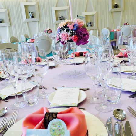 クロスの色で雰囲気もがらりと変わります。お二人らしいコーディネートをぜひ♪|Ciel Belle Terre（シエル ベル テール）の写真(1023628)