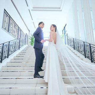 【憧れ花嫁ALL体験☆120万優待】水のチャペル×大階段×絶品試食