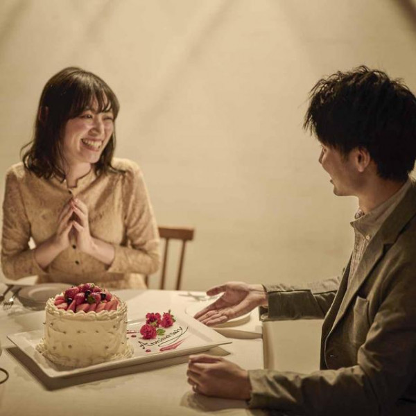 プロポーズ後のディナーサービスも大好評