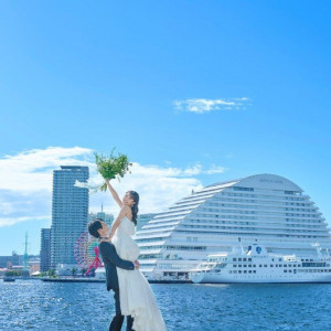 海・空・緑の絶景に囲まれた開放的なロケーションで上質なリゾートウエディングを|神戸メリケンパークオリエンタルホテルの写真(34517266)