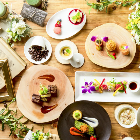 見た目も美しい料理の数々