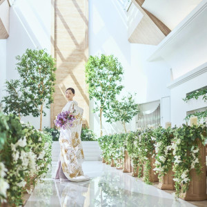 チャペルでの和装も素敵!|アルカンシエル金沢(アルカンシエルグループ)の写真(56281245)