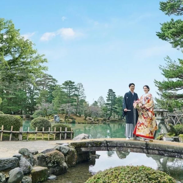 金沢ならではの和装での前撮りも絵になる！