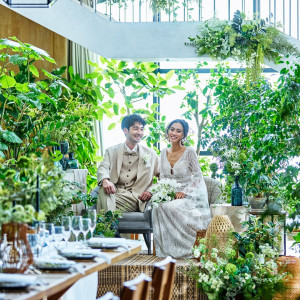 緑につつまれ、おもわずリラックスモード|InStyle wedding KYOTO/テイクアンドギヴ・ニーズウェディングの写真(53765533)