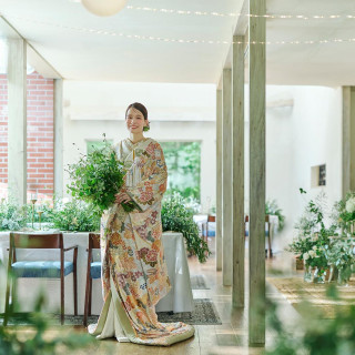 ナチュラルな会場で和装も大人気♪