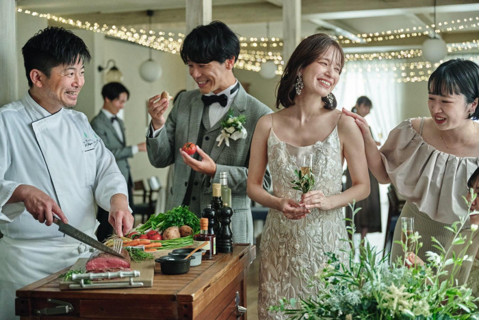 おしゃれな演出でゲストの方も自然な笑顔に