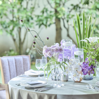 会場コーディネートも自由自在。プロのお花屋さんがサポートします。