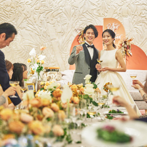 ヨーロピアンコンテンポラリーデザインのバンケットは優しい雰囲気でアレンジ自在|THE GRIGHT（ザ グライト）/FIVESTAR WEDDINGの写真(30366766)