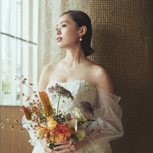 装花やブーケにもこだわって理想の花嫁姿に|ノートルダム横浜みなとみらいの写真(34491118)