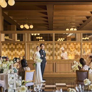 全会場にオープンキッチン併設。お料理をより美味しく楽しめるパーティ