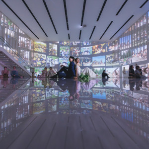 360度プロジェクションマッピング♪たくさんの思い出写真を使ってゲストへサプライズ!|アールベルアンジェ奈良の写真(54227070)