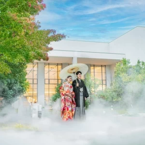 四季折々の表情を見せるガーデンは『前撮り』に大人気|アールベルアンジェ奈良の写真(35185356)