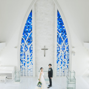 北近畿最大級、天井高10M・バージンロード10Mの長さを誇る独立型の大聖堂チャペル！|lu CREA -ル・クレア-の写真(38351140)