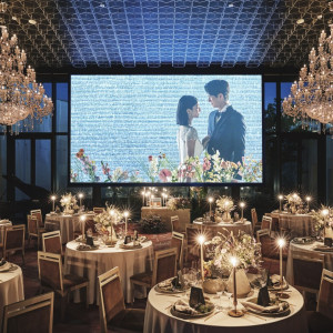 大きなスクリーンでの映像演出で会場が盛り上がります|郡山モノリスの写真(54532226)