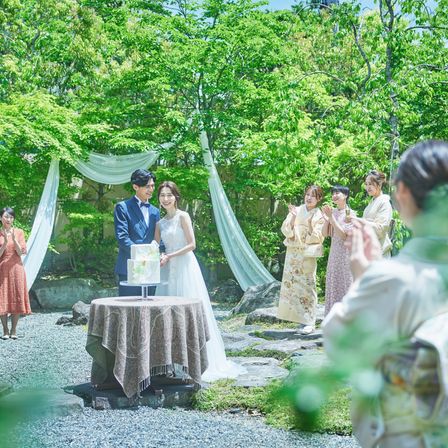 透明感に包まれる四季のゲストハウスは花嫁の姿を一層美しく魅せる|郡山モノリス（KORIYAMA MONOLITH）の写真(55596517)