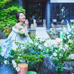 水と緑が融合する貸切邸宅で優雅なウエディングを|松山モノリスの写真(22447069)