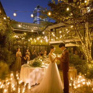 イルミネーションとキャンドルが彩るナイトガーデン|パラッツォ ドゥカーレ 麻布 （Palazzo Ducale AZABU）の写真(55891592)