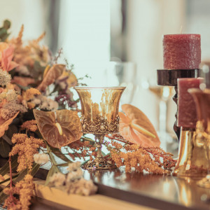 キャンドルを使用した大人なコーディネートもgood|ノートルダム下関/FIVESTAR WEDDINGの写真(23234373)