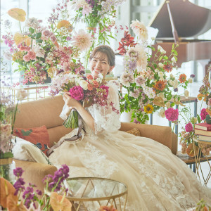 専属フローリストがおふたりらしいコーディネートをお作りします|ノートルダム下関/FIVESTAR WEDDINGの写真(50588324)