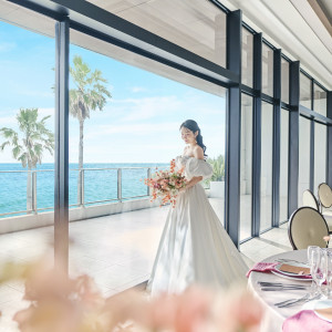 海と緑と空を背景にした写真タイムはゲストからも大好評|THE SURF OCEAN TERRACE（ザ・サーフ オーシャンテラス）の写真(53901303)