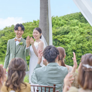 海だけでなく緑も叶うナチュラルWedding|THE SURF OCEAN TERRACE（ザ・サーフ オーシャンテラス）の写真(53901777)