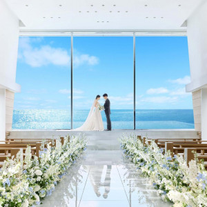 連休BIG《憧れ叶う◎衣装3着贈呈》海×空の挙式&和牛試食&演出