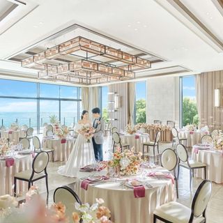 《ドレス&前撮り1着無料！》海見えParty×憧れドレス×和牛試食