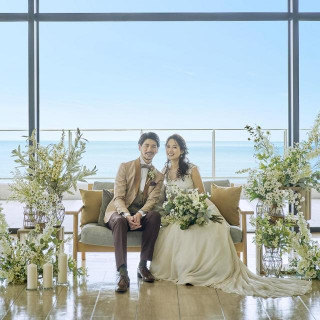 海をバックにお写真撮影♪