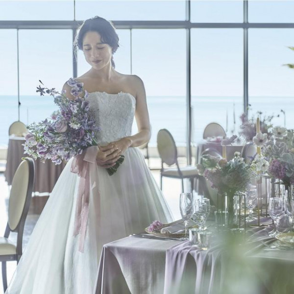 明るい披露宴会場はゲストともお話が弾む＊*