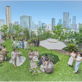 《緑溢れる地上55mの絶景ガーデン》開放的な空間でもてなす1日