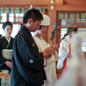 挙式のメインイベント「玉串奉奠」|WABI やまどりの写真(1277385)