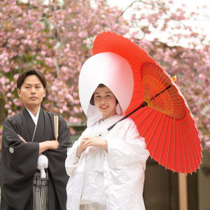 四季折々の花。春の桜時期は大人気の結婚式。|WABI やまどりの写真(44942708)