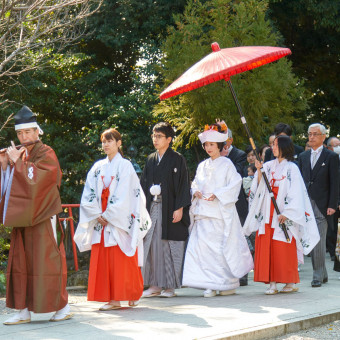 「参進の儀」は花嫁行列とも呼ばれる美しい儀式。