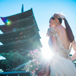 残▲連休最終*【最大123万優待】豪華特典有◆八坂の塔仰ぐ伝統和婚体験